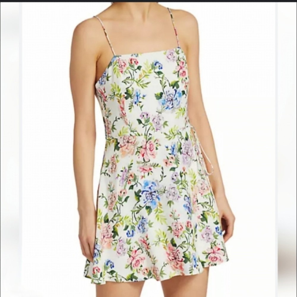 ALICE + OLIVIA Trixie Women's Size 14 floral print mini dress - Picture 3 of 16